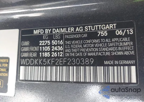 2014 Mercedes-Benz E 350 z USA, uszkodzony, nr VIN WDDKK5KF2EF230389